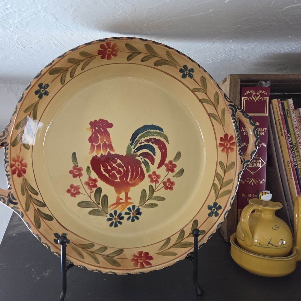 Colorful Rooster Decorative Plate